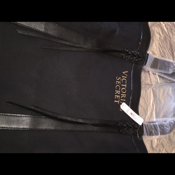 Victoria’s Secret large black tote bag NWT - Picture 3 of 4